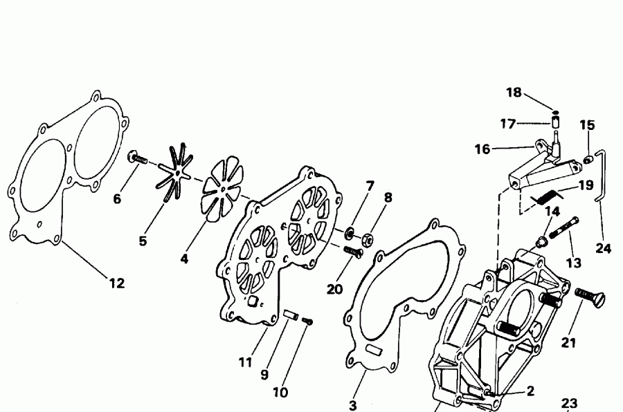 ��������� �������� ����� Evinrude E25JREDC 1996  - take ��������� / take Manifold