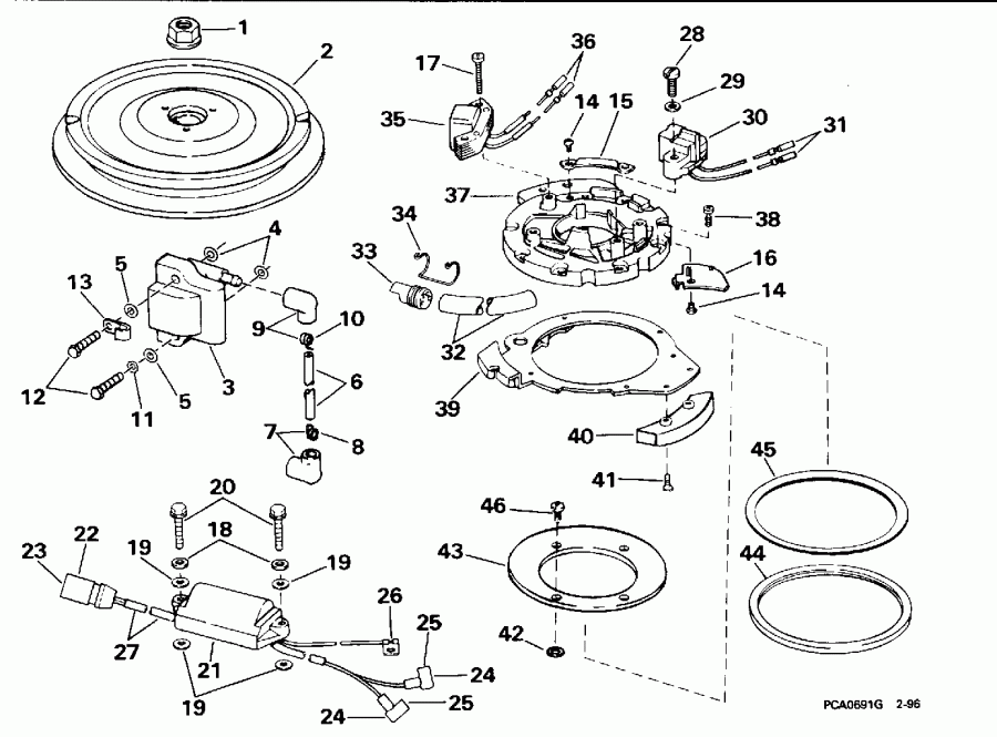 ��������� Evinrude E25RWLEDC 1996  - H25fp / H25fp