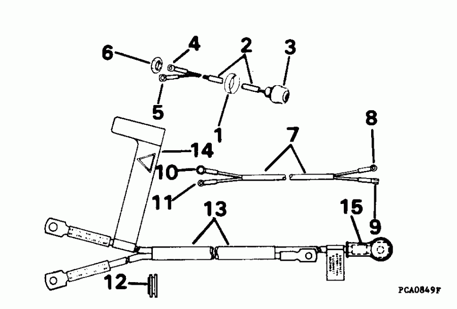 ��������� �������� ����� EVINRUDE E25TEEDA 1996  - art Switch & Cables
