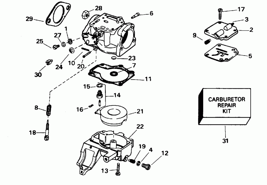 ��������� ��������� ������� E28ESLEDR 1996  - rburetor / rburetor