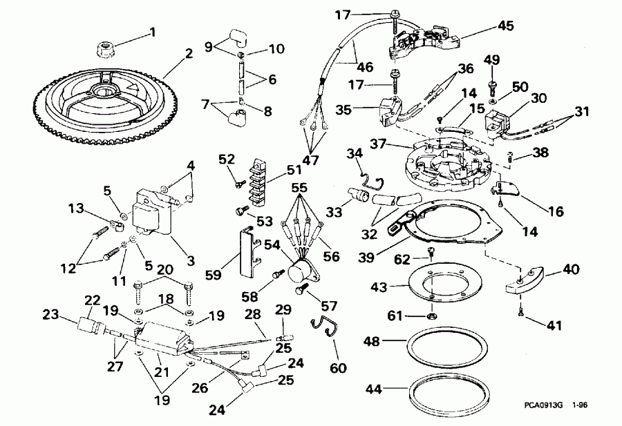 ��������� ��������� Evinrude E28ESLEDR 1996  - nition - nition