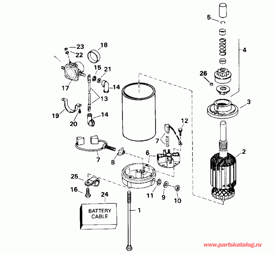 ��������� ����� EVINRUDE E30EEDE 1996  - ectric Starter & Solenoid