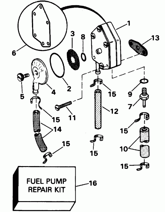  Evinrude E30EEDE 1996  - el ����� / el Pump