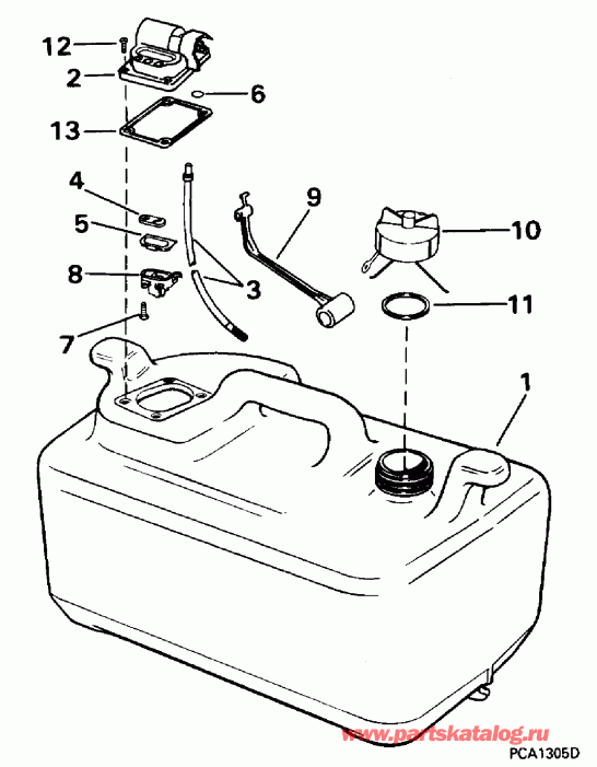 �������� ��������� ����� Evinrude E30ELEDE 1996  - 6 Gallon - 6 ������