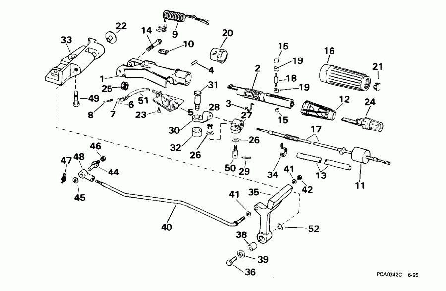  EVINRUDE E30RLEDE 1996  - eering & Shift Handle - ee������ & ������������� Handle
