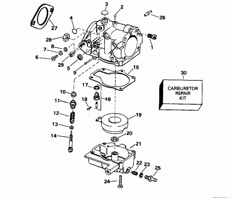 ��������� �������� ����� Evinrude E30TEEDE 1996  - 25 H.p. - 25 H.p.