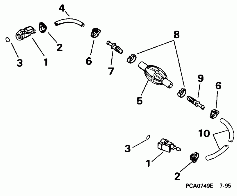  Evinrude E40JREDC 1996  - el ����� ��������� ����� 5 / 16 ���� I.d. / el Hose Primer Bulb 5/16 In. I.d.