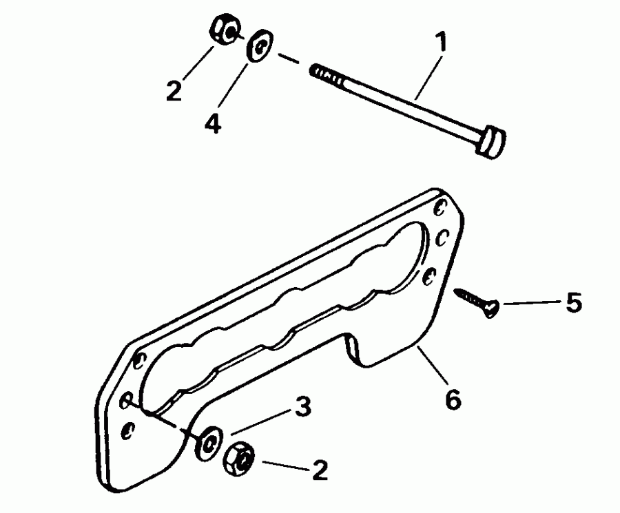 ��������� ����� Evinrude E40JREDC 1996  - ansom Mount Kit - ansom ��������� Kit