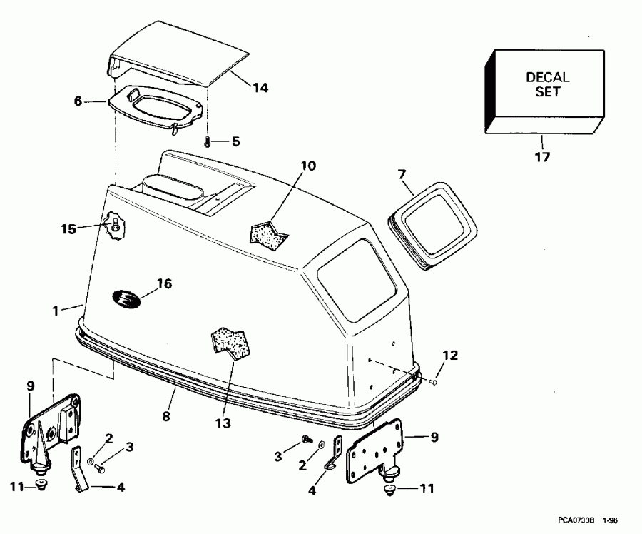 ��������� �������� ����� ������� E40REDS 1996  - Evinrude Rope Start Only