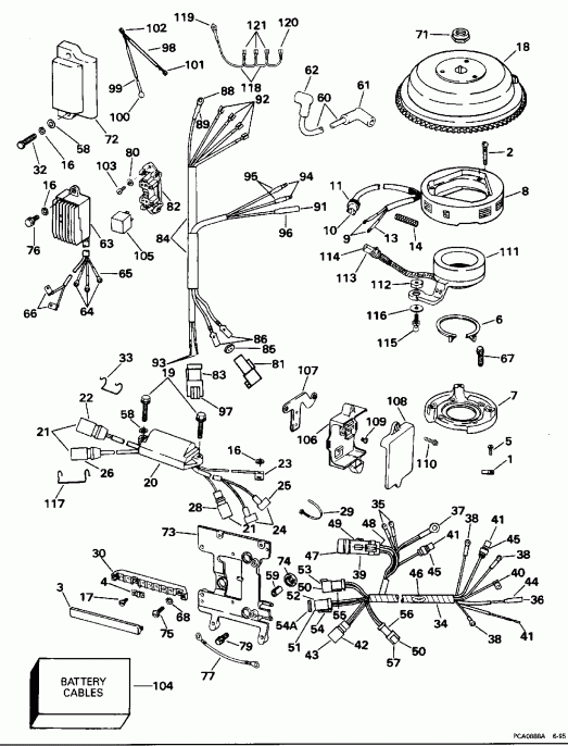 ��������� ��������� EVINRUDE E40REDS 1996  - 40-50 Electric Start El, Tl & Ttl Models