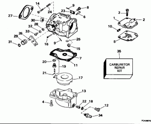  - All 55 Models, 40rw (Carburetor - All 55 Models, 40rw)