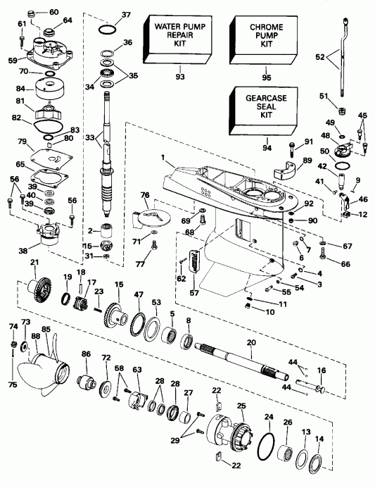 �������� ��������� ����� EVINRUDE E48ESLEDC 1996  - arcase / arcase