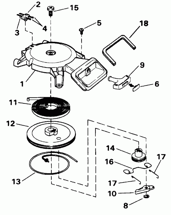 �������� ��������� ����� Evinrude E4RLEDS 1996  - wind Starter