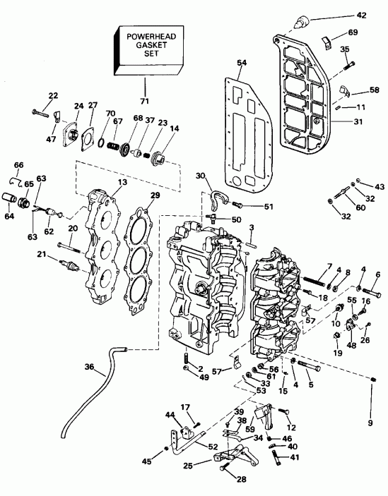 ��������� ��������� EVINRUDE E50TTLEDC 1996  - linder & ������ ���������