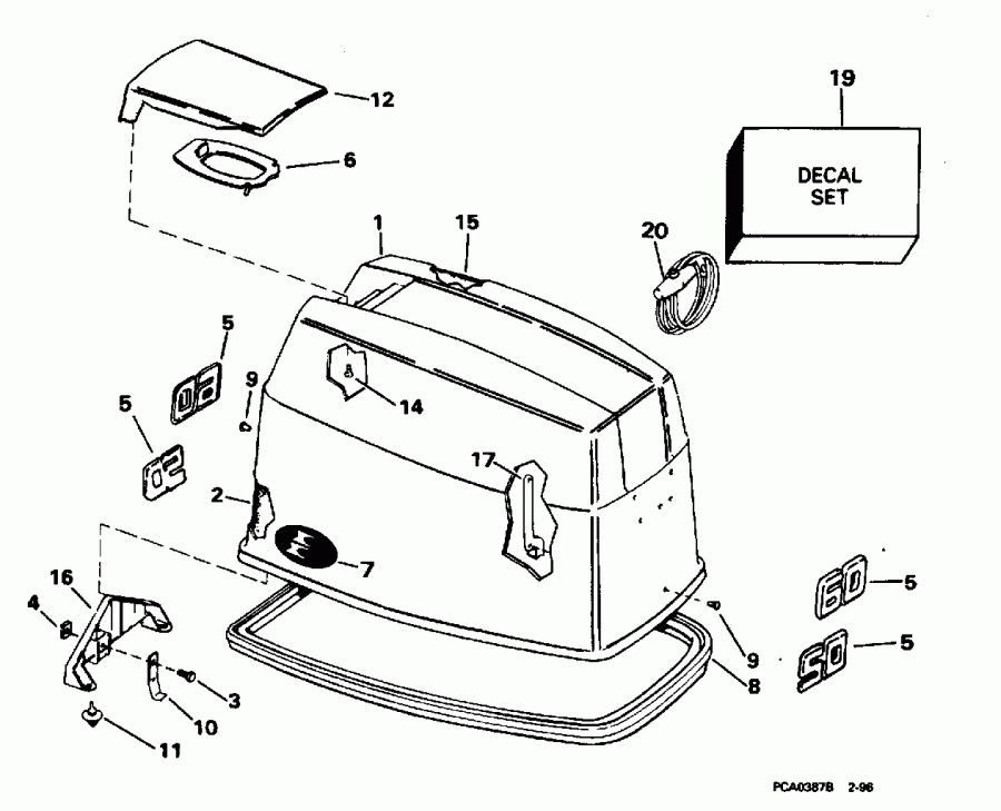�������� ��������� ����� EVINRUDE E50TTLEDC 1996  - Evinrude / Evinrude