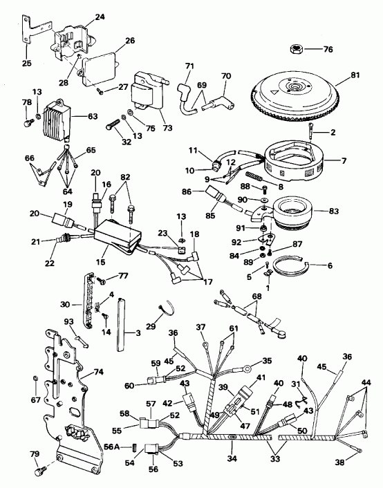 ��������� ��������� Evinrude E50TTLEDC 1996  - nition System / nition System