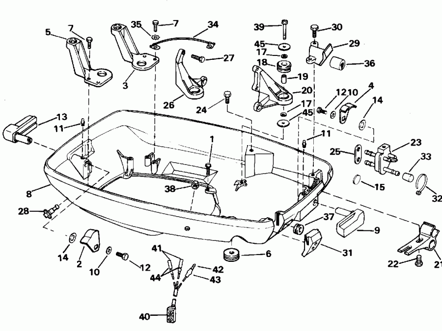 ��������� ��������� Evinrude E50TTLEDC 1996  - wer ������ ��������� (�����) - wer Engine Cover
