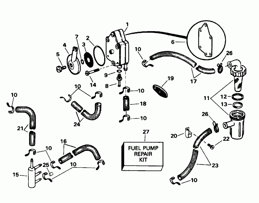 ��������� �������� ����� EVINRUDE E55RSLW 1996  - el ����� & ������