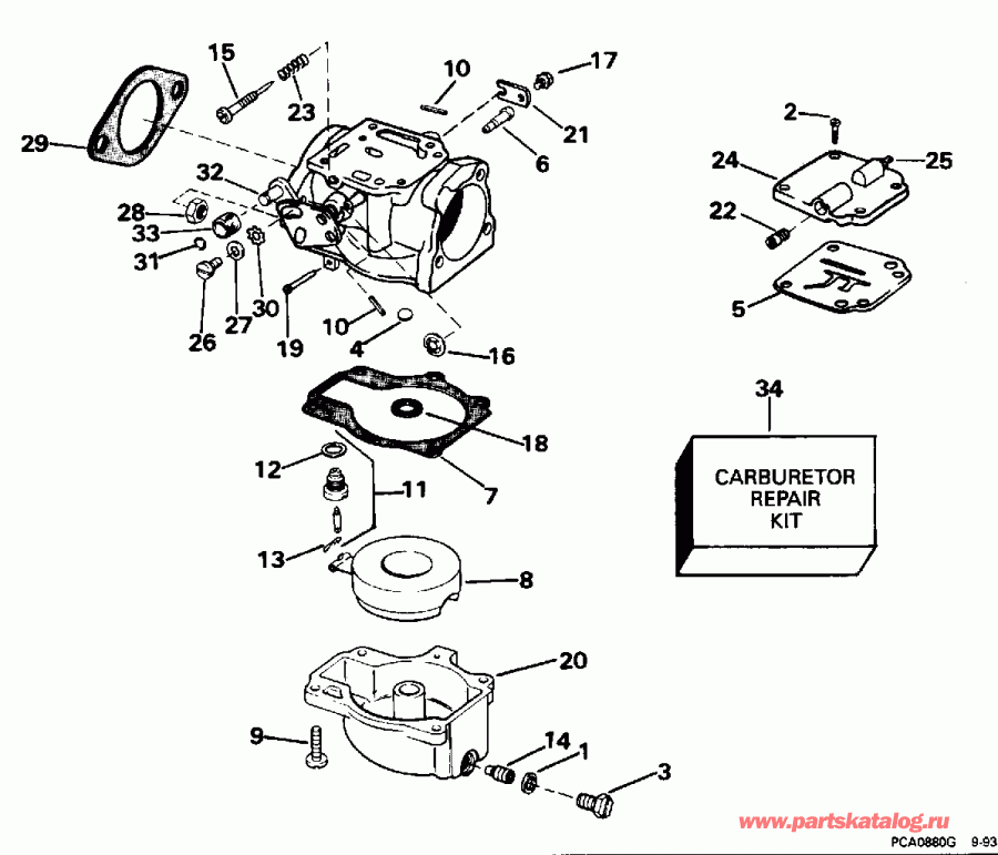 ��������� �������� ����� EVINRUDE E60ELEDR 1996  - 50, 60, 70 / 50, 60, 70