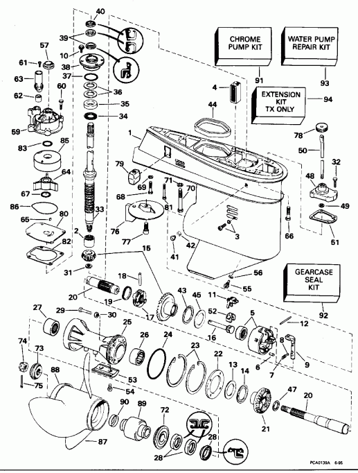 ����� EVINRUDE E60TLEDR 1996  - arcase / arcase