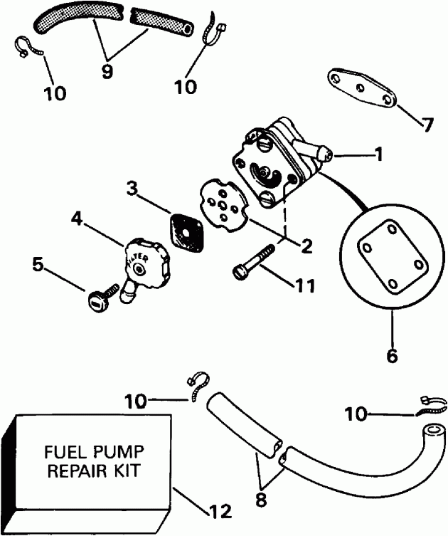��������� Evinrude E60TTLEDR 1996  - nition ������������� & ������ - nition Switch & Cable