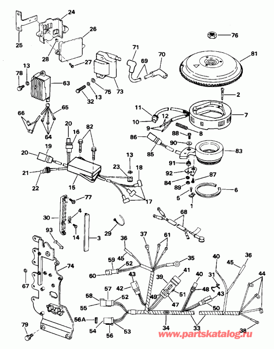 �������� ��������� ����� EVINRUDE E60TTLEDR 1996  - nition System