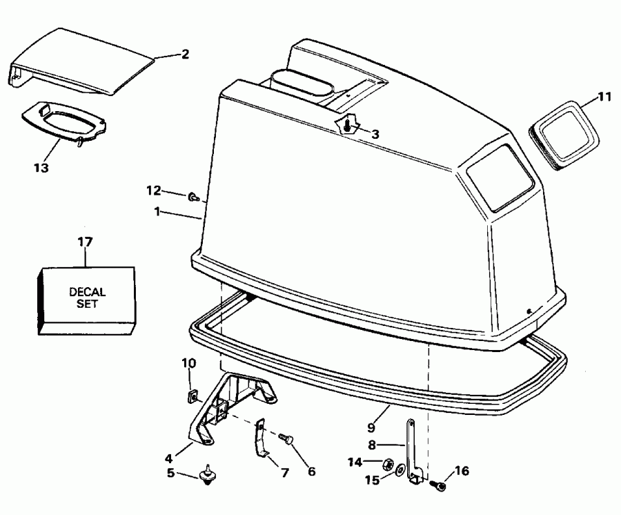 ��������� EVINRUDE E65RSLM 1996  - gine Cover / gine ������