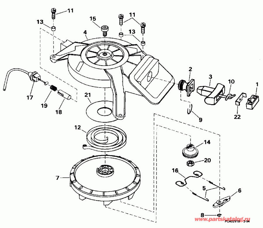 ����� EVINRUDE E6SLEDS 1996  - wind ������� - wind Starter