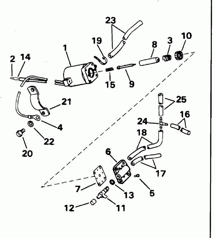 ��������� ����� Evinrude E70TLEDA 1996  - ectric Primer System