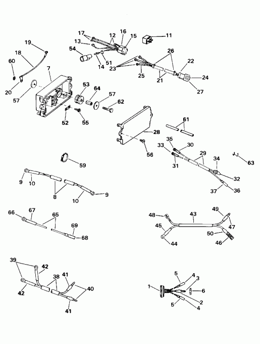 �������� ��������� ����� EVINRUDE E88MSLEDC 1996  - wer Trim / tilt ��������� / wer Trim/tilt Electrical