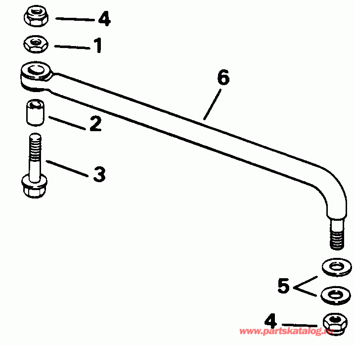  ������� E88MSLEDC 1996  - ee������ ����������� Kit (without ���������������� ��������� �������) - eering Link Kit (without Power Trim & Tilt)