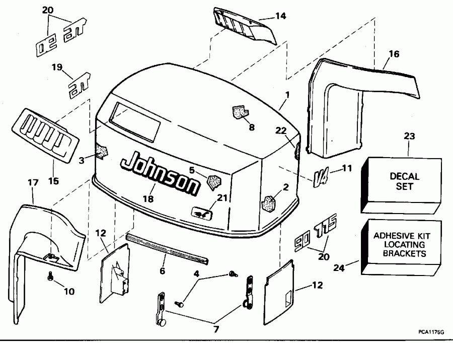 �������� ����� Evinrude E90ELEDR 1996  - Johnson - Johnson