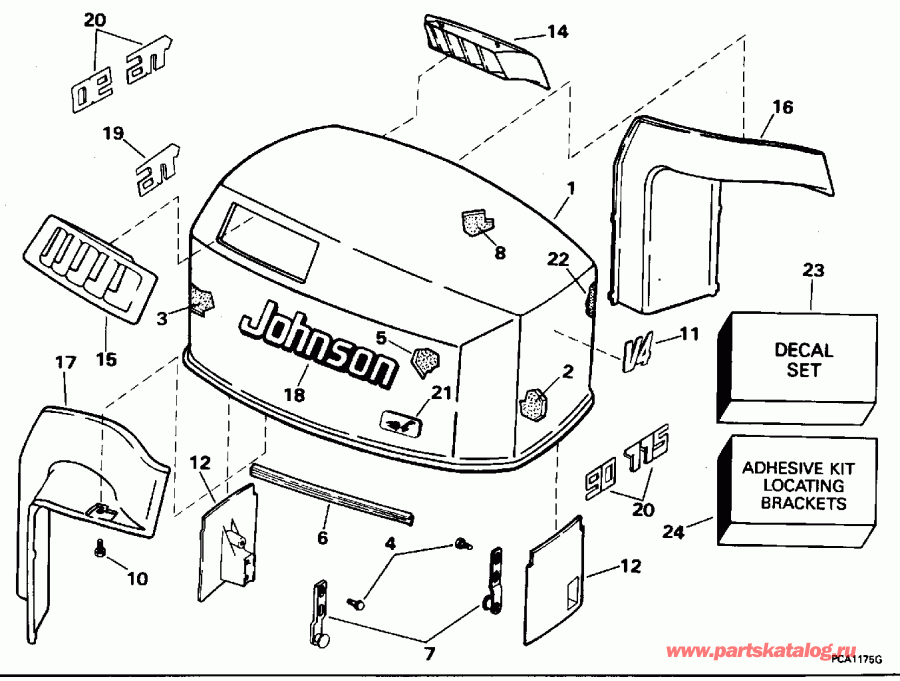 ��������� ��������� Evinrude HE115SLEDR 1996  - Johnson / Johnson
