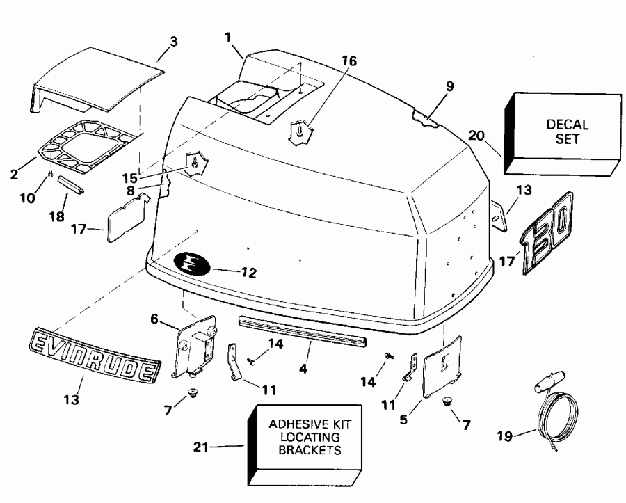 ��������� ��������� ������� HE130TXADA 1996  - Evinrude - Evinrude