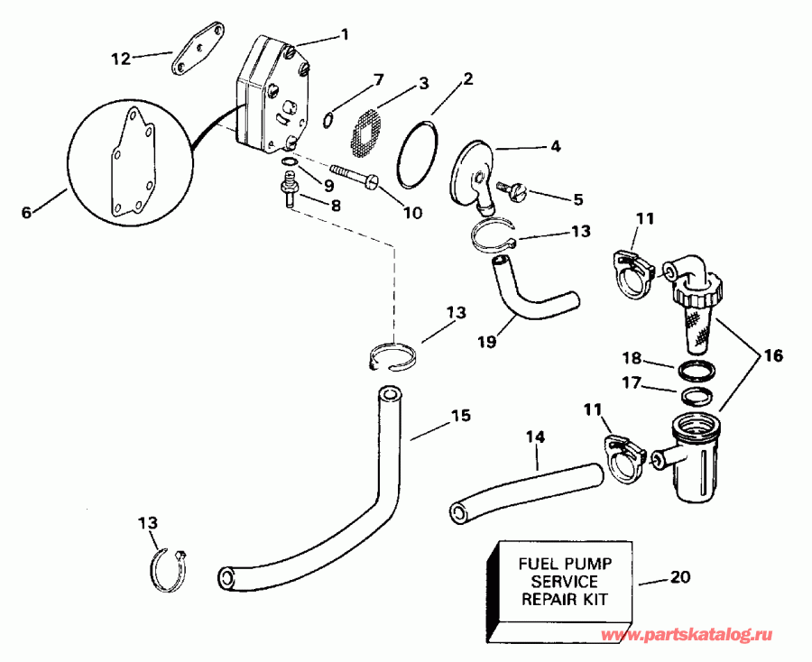 �������� ����� Evinrude HE15KCLN 1996  - 10-15rp Models Only