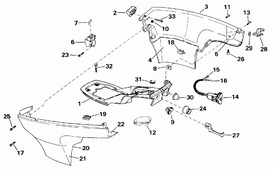 ��������� ����� Evinrude HE15KCLN 1996  - wer ������ ��������� (�����) - wer Engine Cover