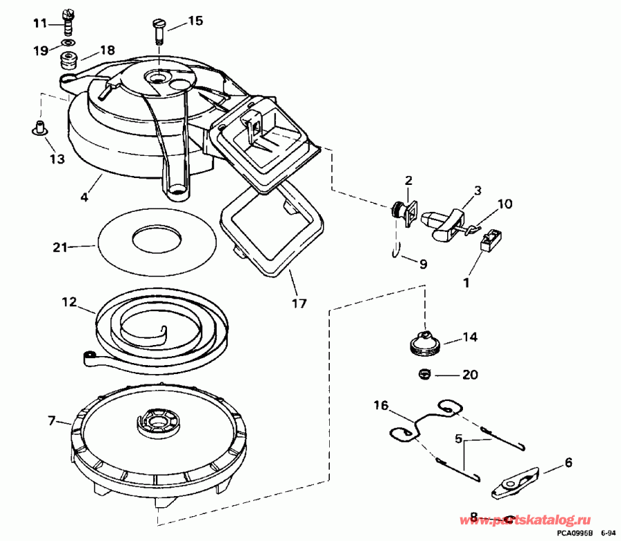 ��������� ��������� EVINRUDE HE15KCN 1996  - wind ������� / wind Starter