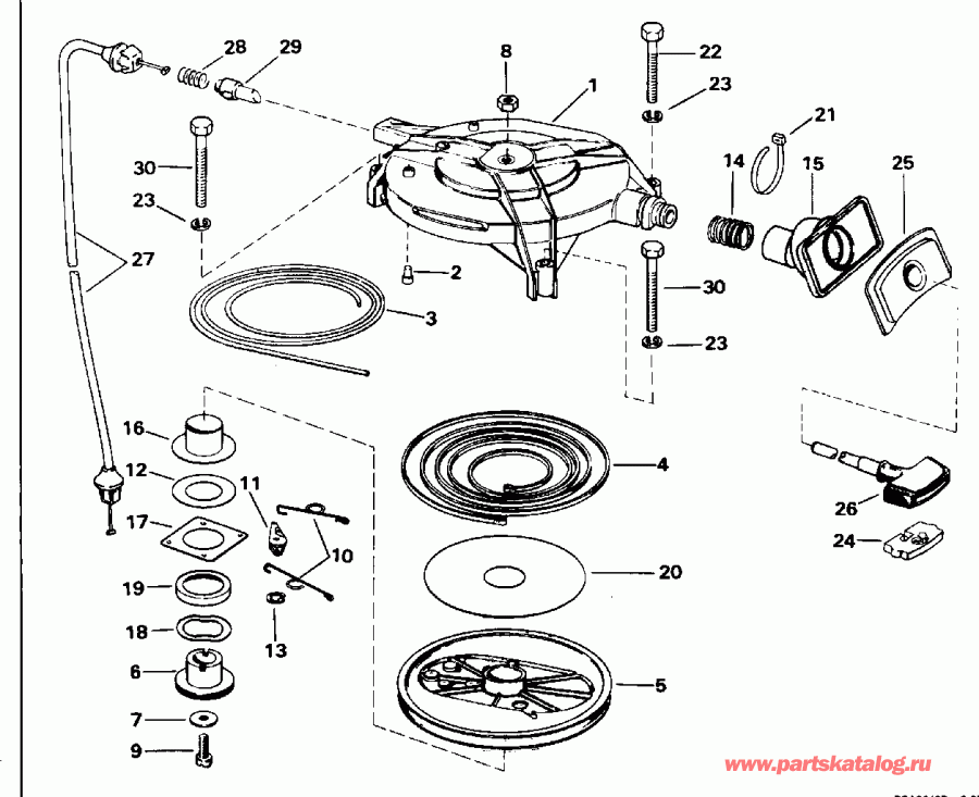 ����� EVINRUDE HE25REDA 1996  - wind ������� - wind Starter