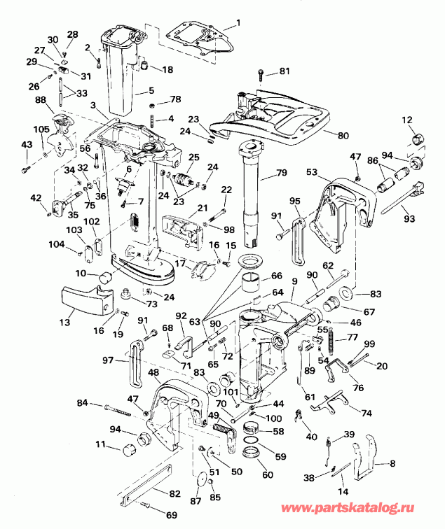 ��������� ����� Evinrude HE25RSLO 1996  - 25rs - 25rw - H25fp - 25rs - 25rw - H25fp