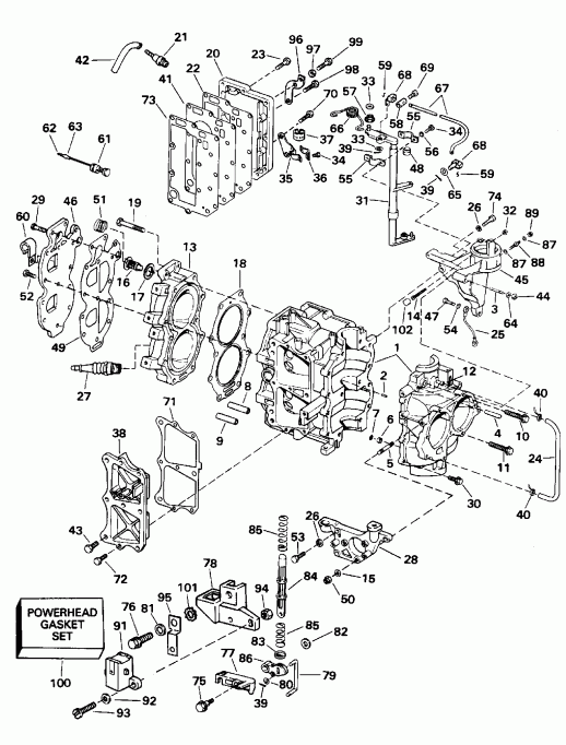 ��������� ����� ������� HE25TELEDA 1996  - linder & ������ ��������� / linder & Crankcase