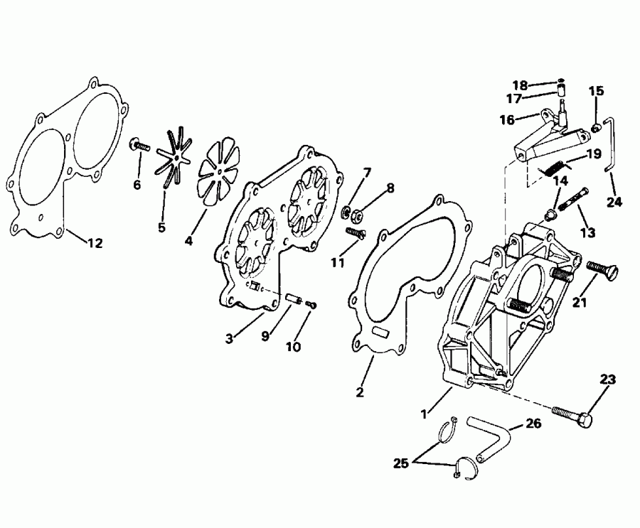  EVINRUDE HE25TELEDA 1996  - take Manifold