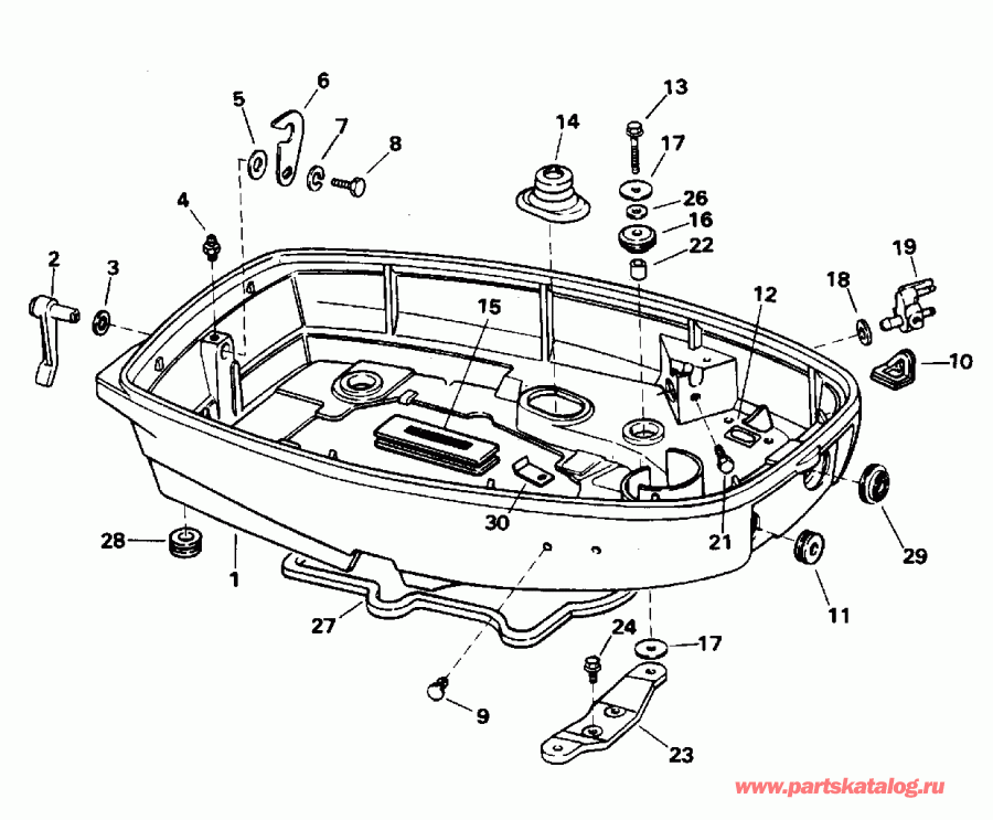 �������� ��������� ����� EVINRUDE HE25TELEDA 1996  - wer ������ ��������� (�����) / wer Engine Cover