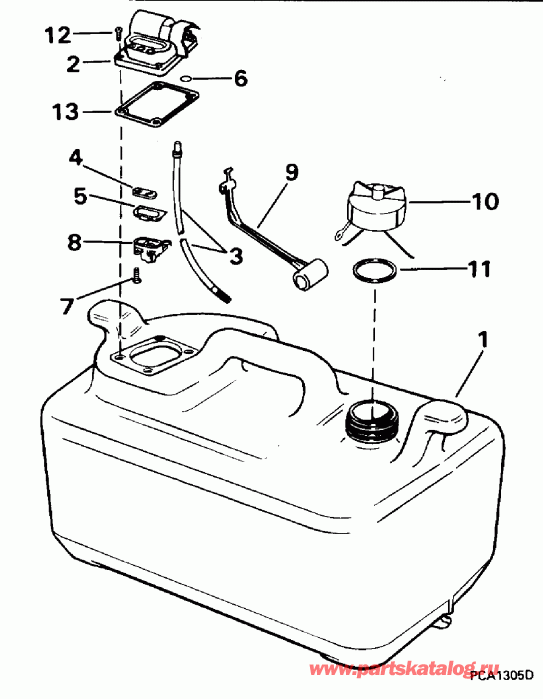 ��������� �������� ����� EVINRUDE HE45RCLEDS 1996  - 6 ������ / 6 Gallon