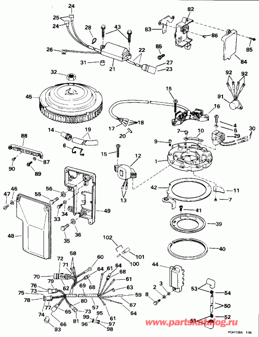   Evinrude HE55WMLM 1996  - nition System / nition System