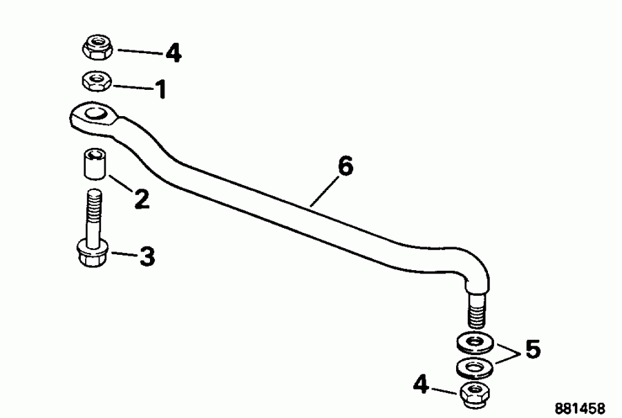  Evinrude HE55WMLM 1996  - ee������ ����������� Kit / eering Link Kit