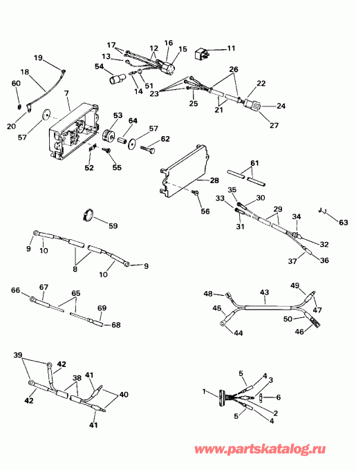 �������� ��������� ����� EVINRUDE HE90MLEDA 1996  - wer Trim / tilt ��������� / wer Trim/tilt Electrical