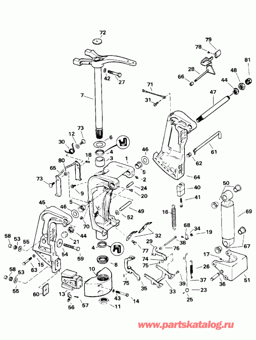   Evinrude HE90TXADA 1996  -  Tilt Models
