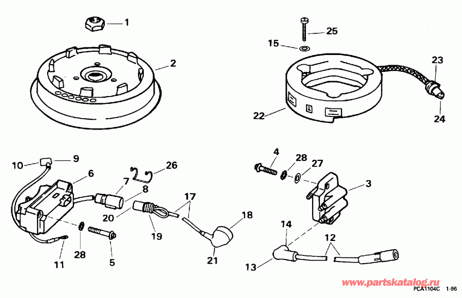 ��������� ��������� EVINRUDE L10FRELEDR 1996  - Rope Start
