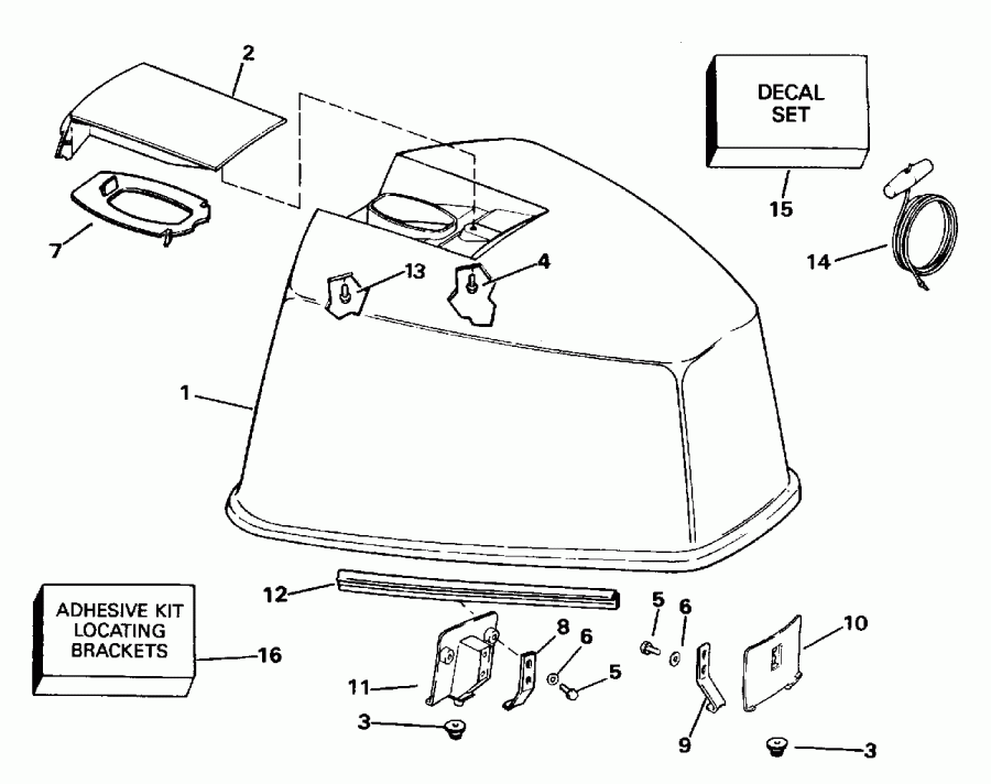 ��������� ��������� Evinrude SE100WMPLM 1996  - gine Cover - gine ������