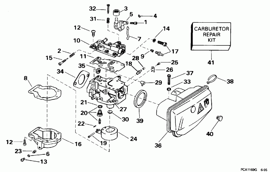    Evinrude SE10RPLB 1996  - rburetor - rburetor